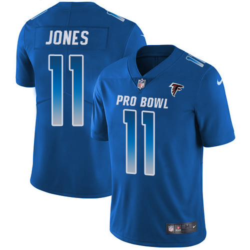 Nike Falcons #11 Julio Jones Royal Youth Stitched NFL Limited NFC 2018 Pro Bowl Jersey